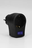 Tekli Topraklı Akım Korumalı Priz Işıklı Anahtarlı Aşırı Gerilim Korumalı Emniyetli Priz 3860 Watt thumbnail 2