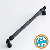 Mobilya Mutfak Dolabı Çekmece Dolap Kulpları Kapak Kulpu Kulbu Siyah (224 MM-22.4 CM) Metal Kulp thumbnail 1