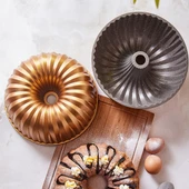 Emsan Griss Hardstone Döküm Kek Kalıbı Gold 24 cm thumbnail 6