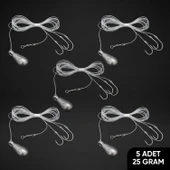 3 İğneli Kurşunlu Beden Takımı - Dip Beden Oltası - Fırdöndülü - 25 gr - 5 Adet thumbnail 1