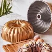 Emsan Griss Hardstone Döküm Kek Kalıbı Gold 24 cm thumbnail 3