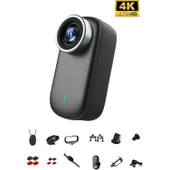 Ozmik Ekranlı 4K Aksiyon Kamerası Ultra Hd Video Kaydı 180 Lens Dönüşü Bataryalı Aksiyon Kamerası thumbnail 1