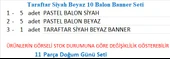 Tarafar 5 Siyah- 5 Beyaz Balon Banner Seti thumbnail 2