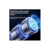 Ozmik ST-126Plus Yüksek Güçlü El Tipi Süpürge 18000Pa Emme Gücü Şarj Edilebilir Numaratör Hediye thumbnail 7