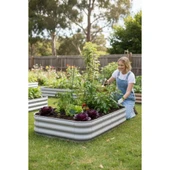 Modüler Yükseltilmiş Bahçe Yatağı Yükseltilmiş Sebze Yatağı No:7 (140X85) Gri thumbnail 1