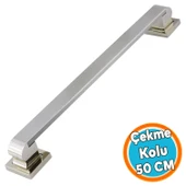 Sürgülü Kapı Çekme Kolu Tutma Kulpu Kulbu Çelik Dış Kapı Tutamağı Kol Saten 50 Cm thumbnail 1