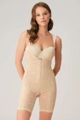 Arias Closet Toparlayıcı Vücut İnceltici Dikişli Fermuarlı Uzun Paca Altı Açık Sıkı Badi Korse thumbnail 3