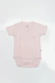 Lenaca Bistyle Organik Natural Basic Style Kruvaze Yarım Kol Body Bs17101 Pembe thumbnail 1