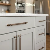 Nesil Çizgili 288 mm Bronz Metal Mobilya Kolu Mutfak Dolabı Çekmece Kapak Kulpu Kulp Tasarımı thumbnail 3