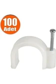 STOREMAX metrashop Mutlusan Beton Çivili Kablo Tutucu, Kroşe Beyaz, 100 Adet (3 NO) shopbuyx 1113377 thumbnail 2