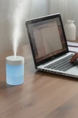 Portatif Taşınabilir Mini Hava nemlendirici Ev Ofis Araç İçi Renkli Işıklı Hava Nemlendirici 350 mL thumbnail 6