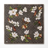 Çiçek Desenli Twill İpek Eşarp-0942 thumbnail 2