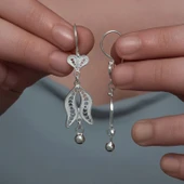 Gümüş Lale Motifli Telkari Kadın Küpe thumbnail 3