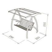 Mobeva Elegance İkili Ladin Ahşap Salıncak Dış Mekan Bahçe, Teras Salıncağı -Krem thumbnail 9