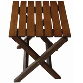 Bahçeme Paris Çay Set: 50x80 Sehpa + 2 Tabure - Katlanır Ahşap Takım thumbnail 6