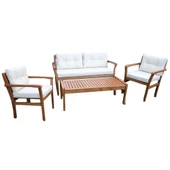 Bahçeci Paris Ahşap Bahçe Balkon Oturma Grubu 4 Kişilik + Sehpa thumbnail 3