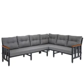 Bahçeme Çamlıca Alüminyum Köşe Koltuğu 205+185 cm - İstenilen Ölçülerde Üretim thumbnail 1