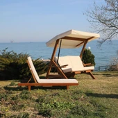 Bahçeme Belgrad Ahşap Bahçe Salıncak 3 Kişilik - Ekstra Sağlam Masif Gürgen thumbnail 7