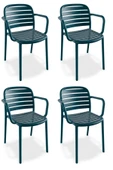 Papatya Tarabya Koltuk Marmara Mavisi 4lü Paket - Plastik Bahçe Balkon Mutfak Sandalyesi thumbnail 1