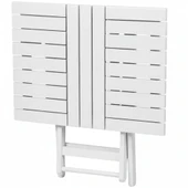 Bahçeme Avşa Ahşap Bahçe Takımı Beyaz - 70x70 Masa + 2 Sandalye Katlanır Balkon Set thumbnail 7