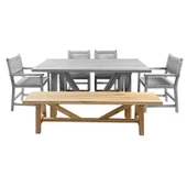 Bahçeme Taksim (Maya) Ahşap Bank - 40x180x44 cm - Masif Kestane Bahçe Bankı thumbnail 1