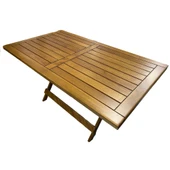 Bahçeme Yönetmen LX Katlanır Ahşap Bahçe Balkon Seti: 90x160 Masa + 6 Sandalye thumbnail 8