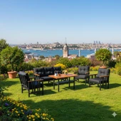 Bahçeme Çamlıca Alüminyum Bahçe Oturma Grubu - 7 Kişilik Bahçe, Balkon Koltuk Takımı thumbnail 5