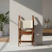 Bahçeme Marmaris PVCli Ahşap Bahçe Balkon Seti Beyaz: 60lık Masa + 2 Sandalye Katlanır Takım thumbnail 6