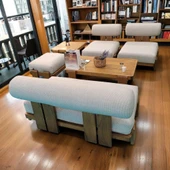 Bahçeme Tokyo Ahşap Oturma Grubu Minderli - Masif Kestane 6 Kişilik Koltuk Takımı thumbnail 2