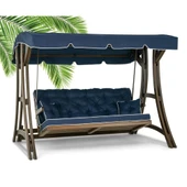 Mobeva Akasya 4lü Ladin Ahşap Salıncak Dış Mekan Bahçe, Teras Salıncağı -Krem thumbnail 2