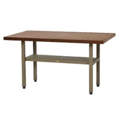 Bahçeme Çamlıca Alüminyum Bahçe Balkon Masası 65x110 - İstenilen Ölçülerde Üretim thumbnail 9