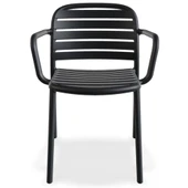 Papatya Tarabya Koltuk Küllü Kahve 2li Paket - Plastik Bahçe Balkon Mutfak Sandalyesi thumbnail 2