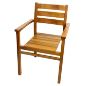 Bahçeci Verona Ahşap Koltuk - İstiflenebilir Balkon, Bahçe Sandalyesi thumbnail 1