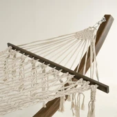 Mobeva Hona Ladin Ahşap Gondol Hamak - 120 Cm İp Örgü - Tek Kişilik thumbnail 6