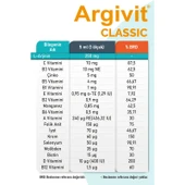 Argivit Classic L-Arjinin, Multivitamin ve Multimineral İçeren Sıvı 150 ml - Portakal ve Vanilya Aromalı thumbnail 6