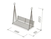 Mobeva Mome XL 4lü Ladin Ahşap Salıncak -Tavana Asmalı Salıncak -Krem thumbnail 10