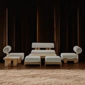 Bahçeme Tokyo Ahşap Oturma Grubu Minderli - Masif Kestane 6 Kişilik Koltuk Takımı thumbnail 4