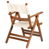 Bahçeme Marmaris Minderli Ahşap Bahçe Balkon Takımı: 80X80 Masa + 2 Sandalye Katlanır Set thumbnail 8