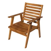 Bahçeme Heybeli Ahşap Bahçe Balkon Takımı: 90lık Masa + 2 Düz Minderli Sandalye Katlanır Set thumbnail 6