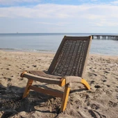 Bahçeme Beylerbeyi (Bali) Şezlong Sandalye - Masif Kestane Ahşap Plaj Havuz Bahçe Sandalyesi thumbnail 2