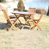 Bahçeme Avşa Katlanır Ahşap Bahçe Balkon Takımı: 70lik Masa + 4 Sandalye thumbnail 3