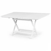 Bahçeme Antalya Katlanır Ahşap Bahçe Balkon Seti Beyaz: 80x120 Masa +4 Sandalye thumbnail 7