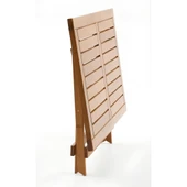 Bahçeme Marmaris LX PVCli Ahşap Bahçe Balkon Seti: 90x160 Masa + 4 Sandalye Katlanır Takım thumbnail 10