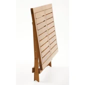 Bahçeme Avşa IKA6O2 Ahşap Bahçe Balkon Takımı: 80x140 Masa + 8 Sandalye Katlanır Set thumbnail 9