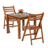 Bahçeci İspanya Ahşap Bahçe Balkon Takımı: 70x70 Sabit Masa + 2 Katlanır Sandalye thumbnail 4