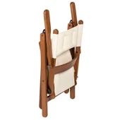 Bahçeme Marmaris Minderli Ahşap Bahçe Balkon Takımı: 70x120 Sabit Masa + 4 Katlanır Sandalye thumbnail 7