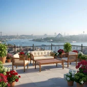 Bahçeme Çeşme Bahçe Oturma Grubu 5 Kişilik - Ahşap Koltuk ve Sehpa Takımı thumbnail 4