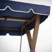 Mobeva Meda Tekli Ladin Ahşap Salıncak Dış Mekan Bahçe, Teras Salıncağı -Lacivert thumbnail 8