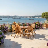 Bahçeme Antalya Katlanır Ahşap Bahçe Balkon Seti: 120lik Yuvarlak Masa + 4 Sandalye thumbnail 3