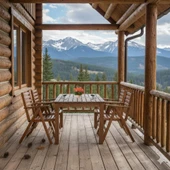 Bahçeme Antalya Ahşap Bahçe Balkon Seti: 80x140 Sabit Masa +6 Düğme Minderli Sandalye thumbnail 7